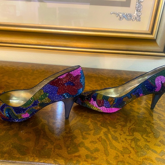 Caparros Starlight Multi Brite heels size 7.5 - Picture 5 of 7